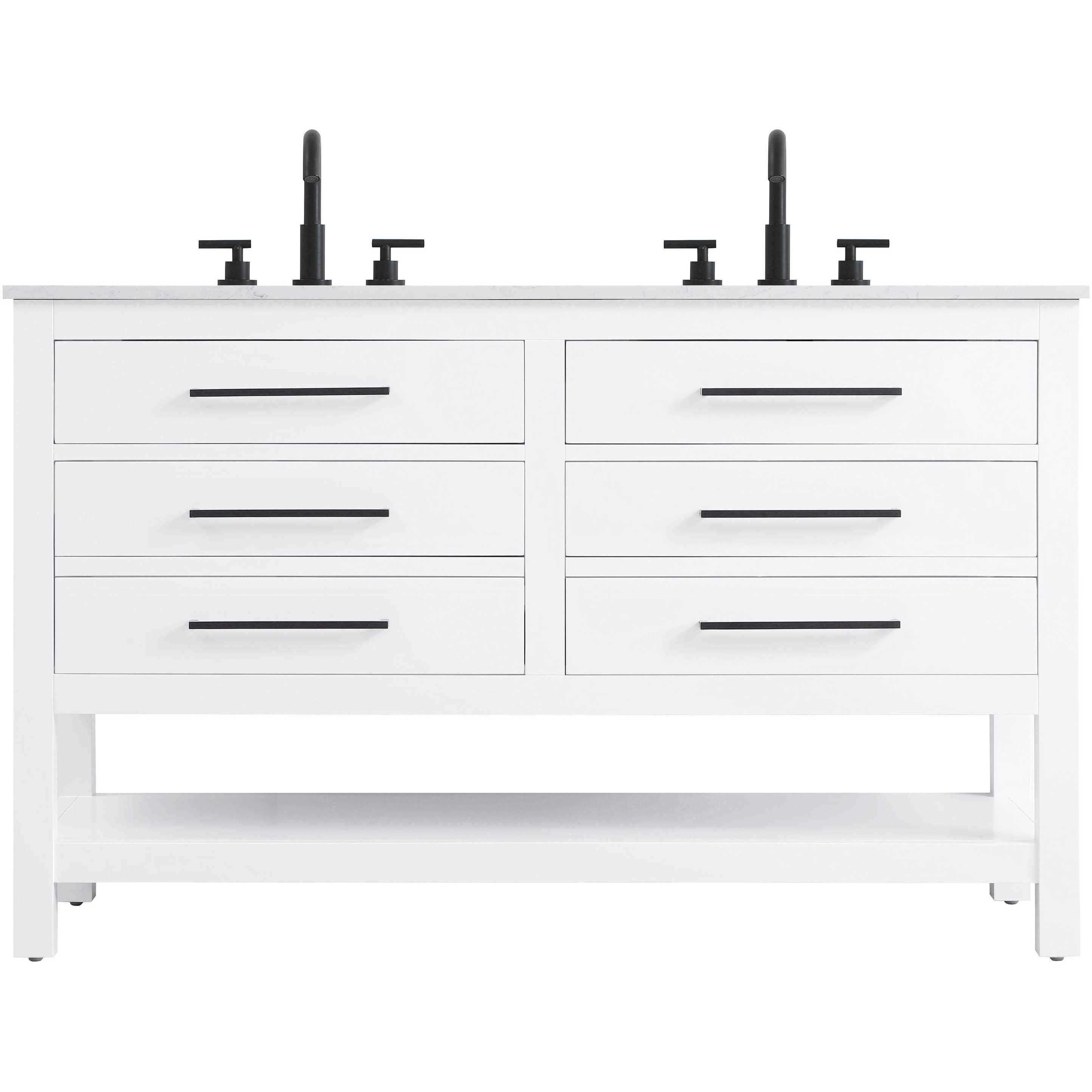 Karson 54 X 34 inch White Bathroom Vanity Cabinet