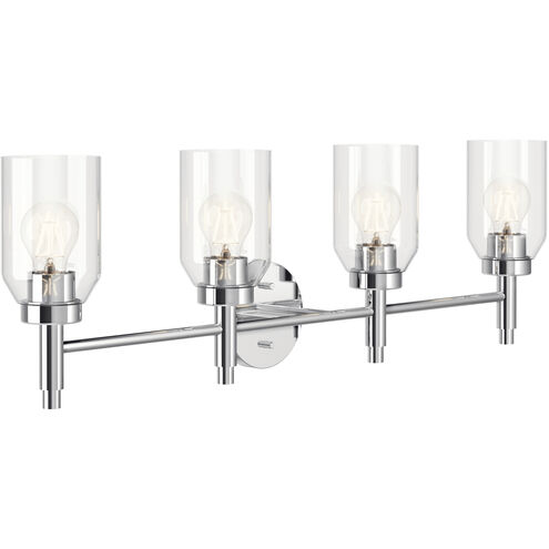 Madden 4 Light 34 inch Chrome Wall Mount Bath Wall Light, 4 Arm