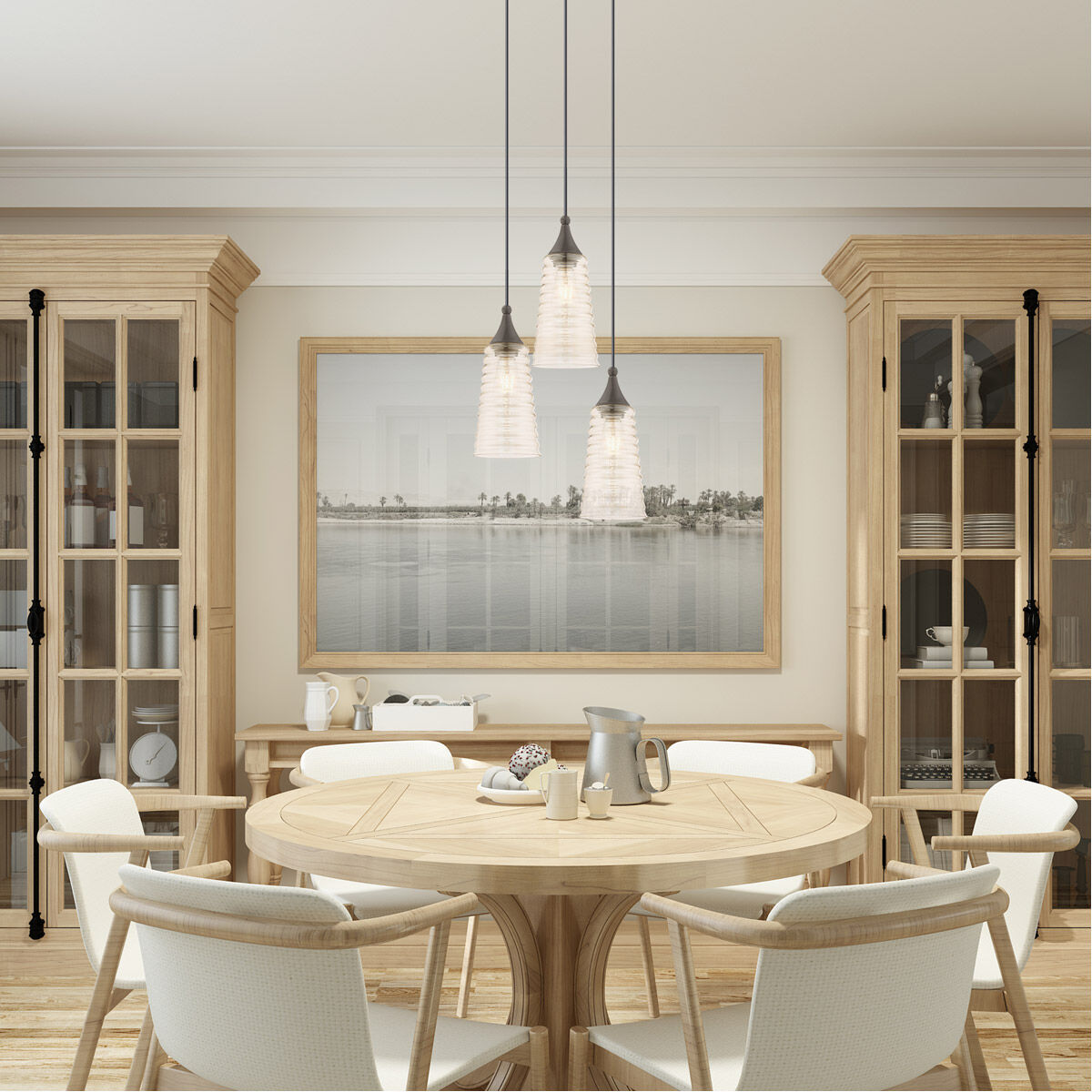 Art Glass 1 Light 6 inch English Bronze Mini Pendant Ceiling Light