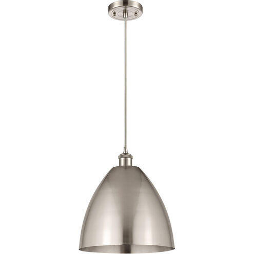 Ballston Plymouth Dome LED 8 inch Antique Copper Mini Pendant Ceiling Light in Matte Green