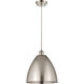 Ballston Plymouth Dome 1 Light 12 inch Brushed Brass Mini Pendant Ceiling Light in Matte Blue