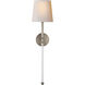 Suzanne Kasler Camille 1 Light 7.5 inch Antique Nickel Tail Sconce Wall Light in Natural Paper, Large