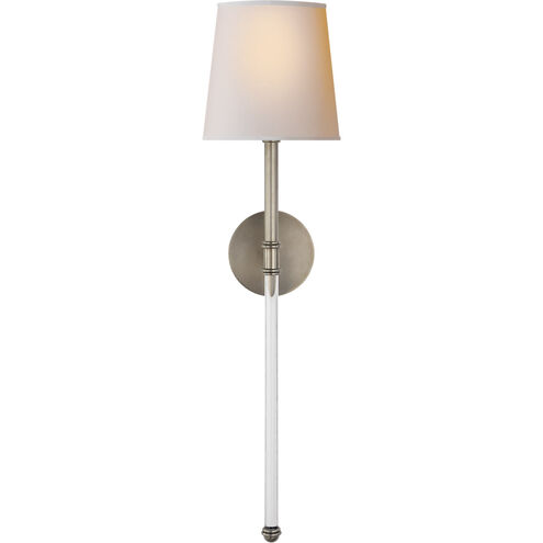 Suzanne Kasler Camille 1 Light 7.5 inch Antique Nickel Tail Sconce Wall Light in Natural Paper, Large