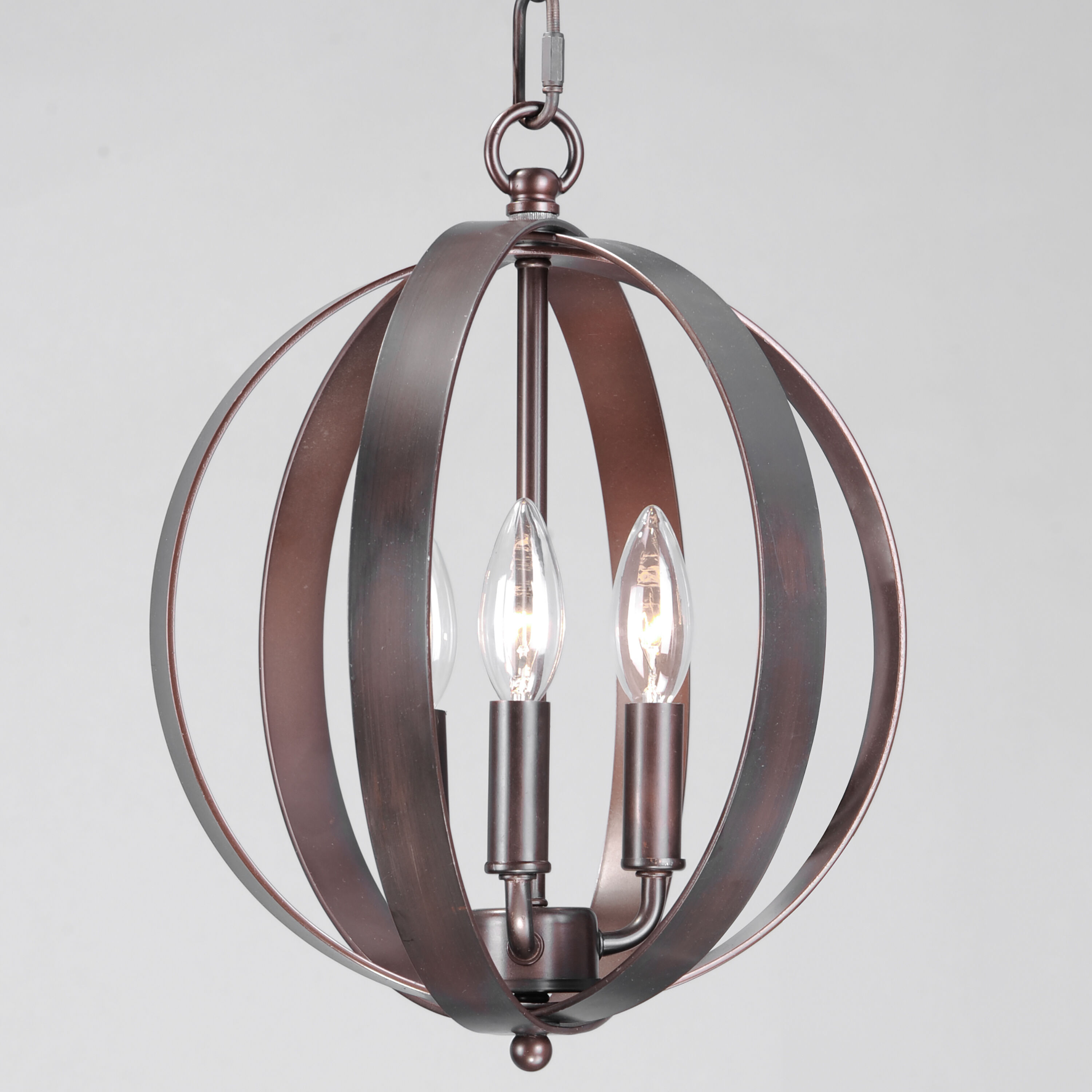 Provident 3 Light 12 inch Oil Rubbed Bronze Single Pendant Ceiling Light