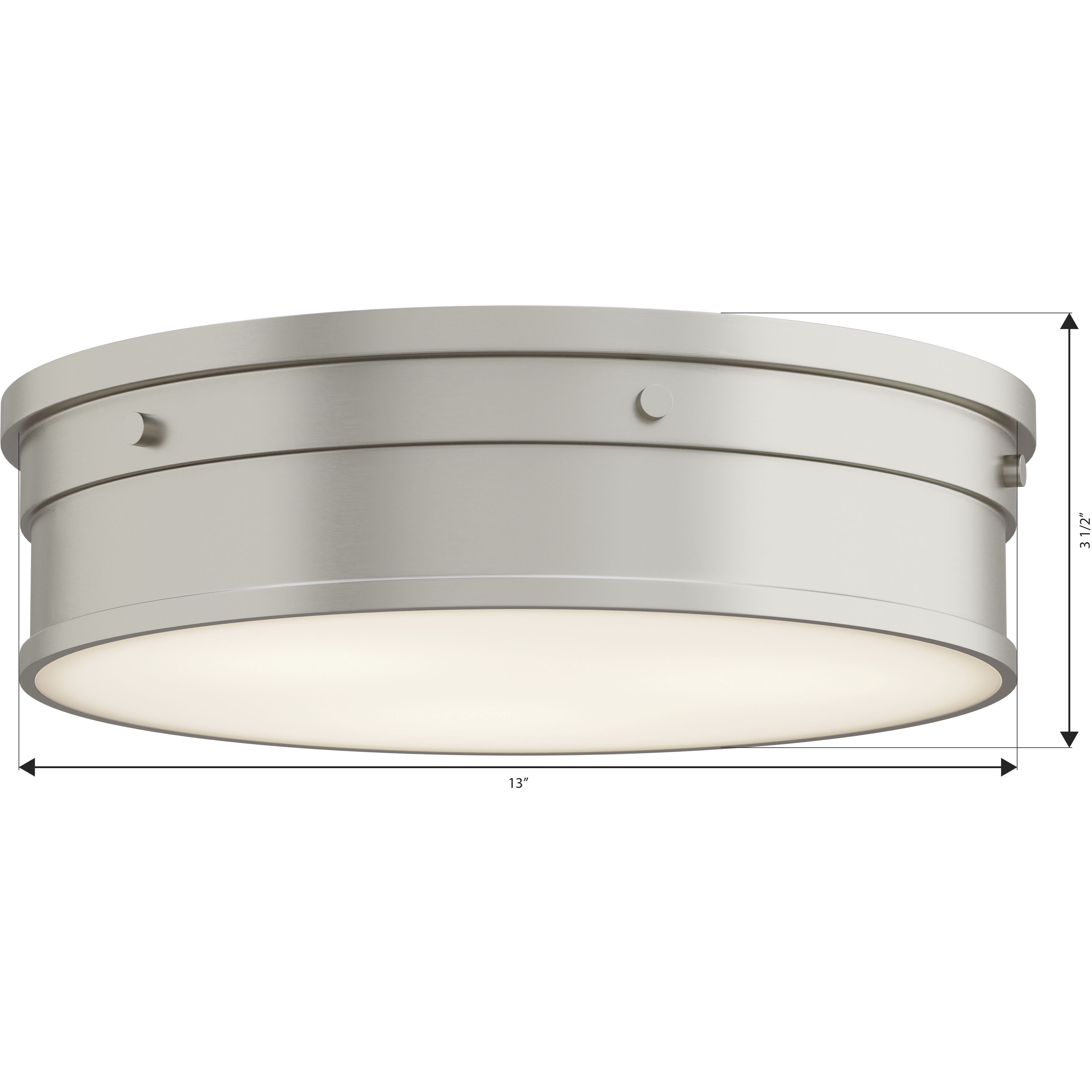 Marnex LED 13 inch Brushed Nickel Flush Mount Ceiling Light