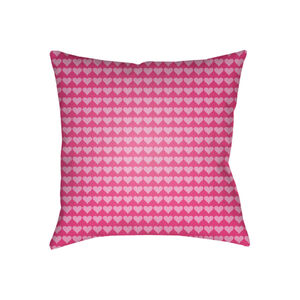Littles 18 X 18 inch Pink Outdoor Throw Pillow