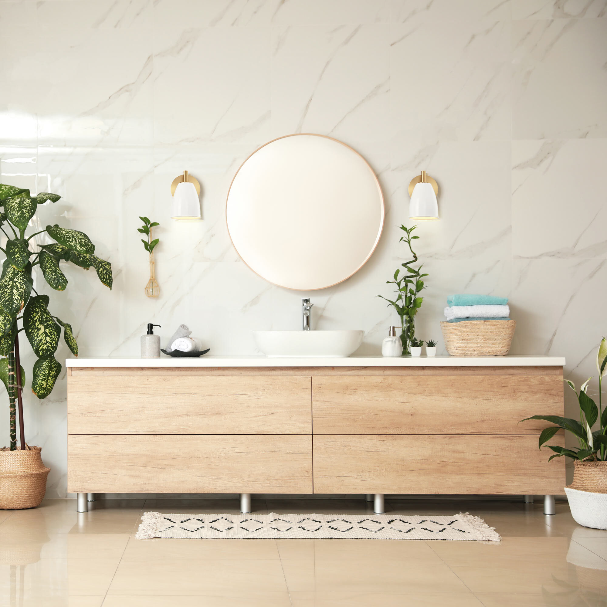 Biba 1 Light 5.25 inch Brushed Gold Wall Sconce Wall Light