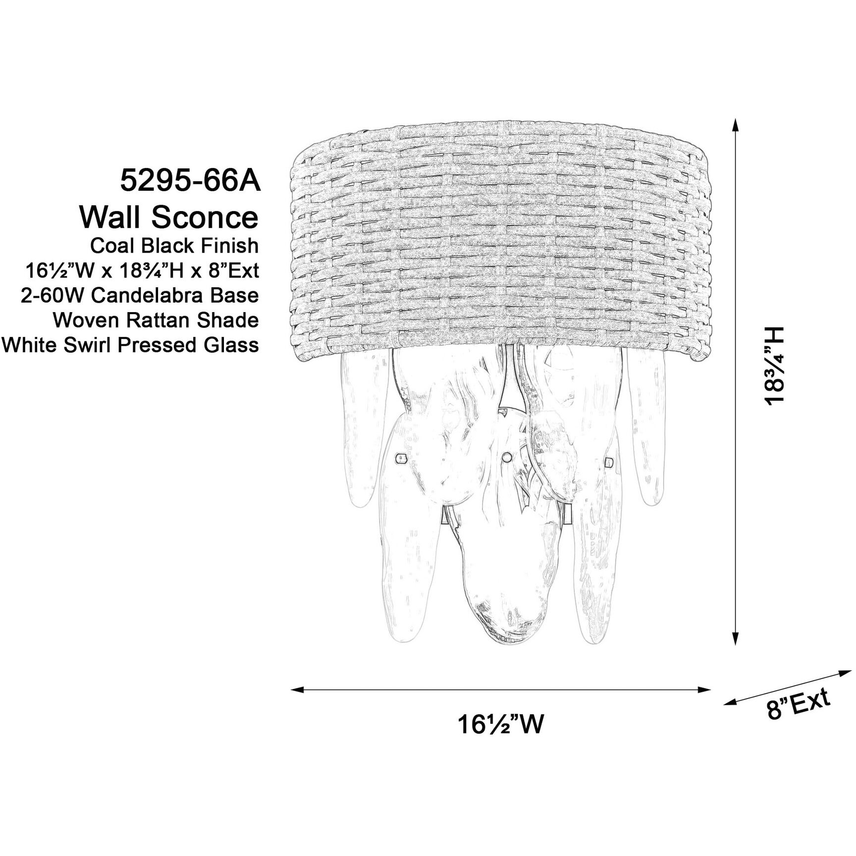 Breakers Isle 4 Light 16.38 inch Coal Wall Sconce Wall Light
