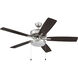 Pro Plus 119 52 inch Brushed Polished Nickel with Driftwood/Grey Walnut Blades Contractor Ceiling Fan, Pan