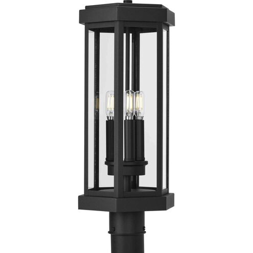 Ramsey 3 Light 20.87 inch Textured Black Outdoor Post Light