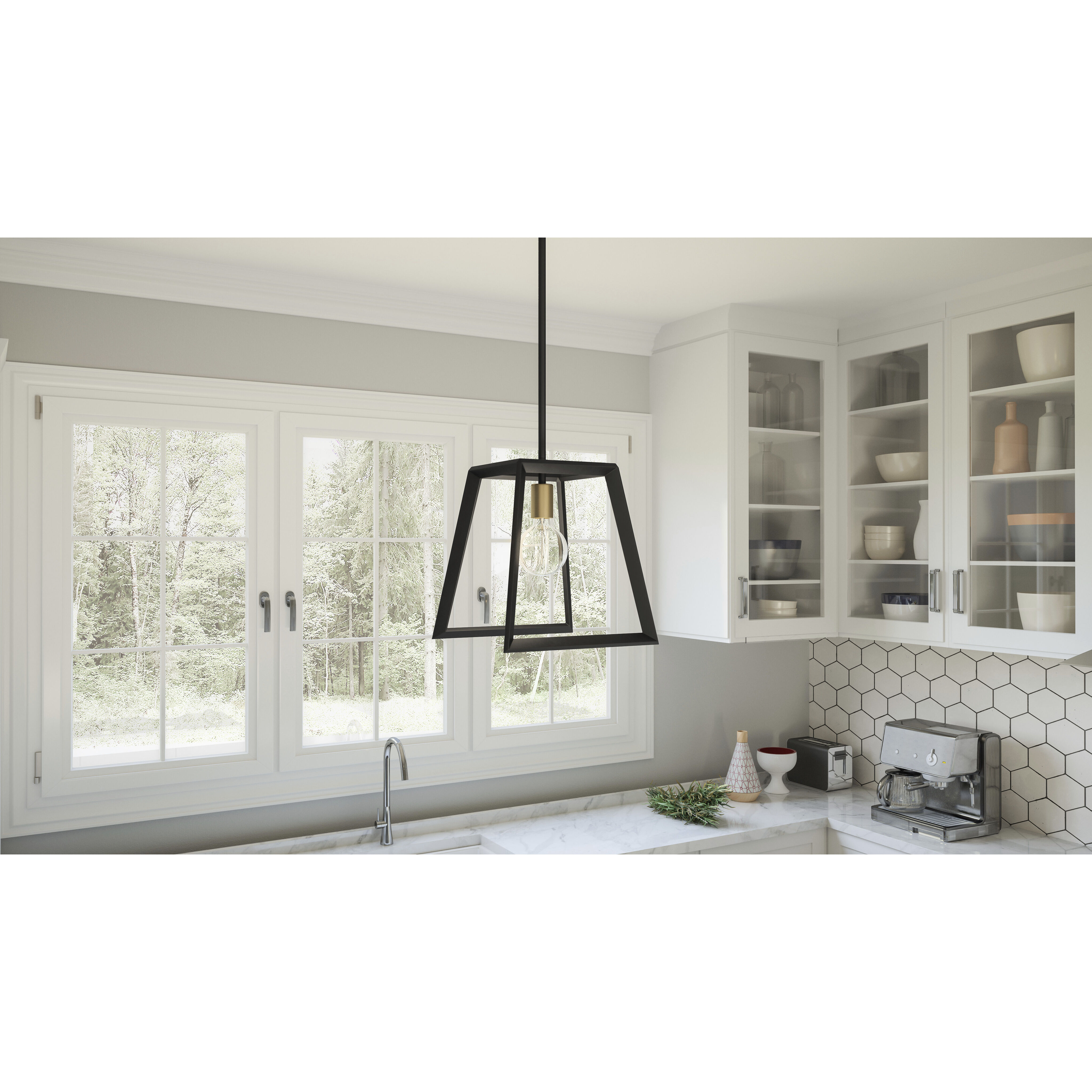 Tilly 1 Light 10 inch Matte Black Mini Pendant Ceiling Light, Small