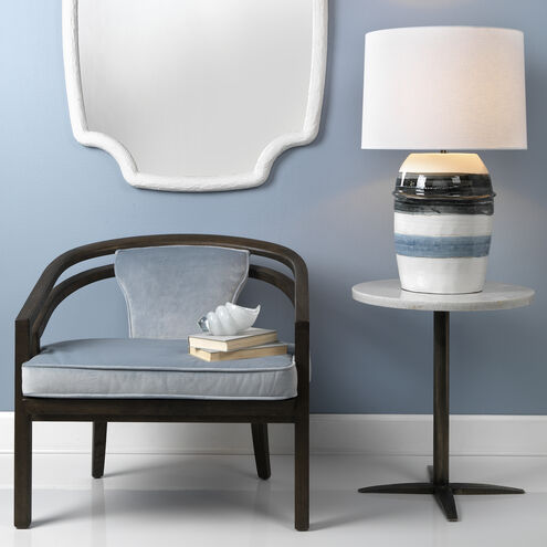 Horizon Striped 32 inch 150.00 watt Grey / Black / White Ceramic Table Lamp Portable Light