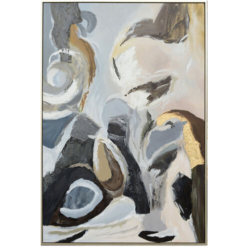 Swoon Gray/Black/Cream/and Gray with Gold Foil Wall Art