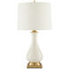 Lynton 31 inch 150 watt Cream Crackle and Brass Table Lamp Portable Light