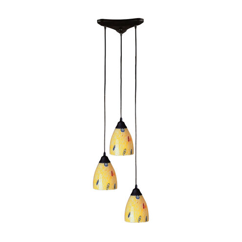 Millcreek 3 Light 10 inch Dark Rust Mini Pendant Ceiling Light