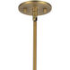 Alora Mood Chapelle Pendant Ceiling Light in Aged Gold and White Linen