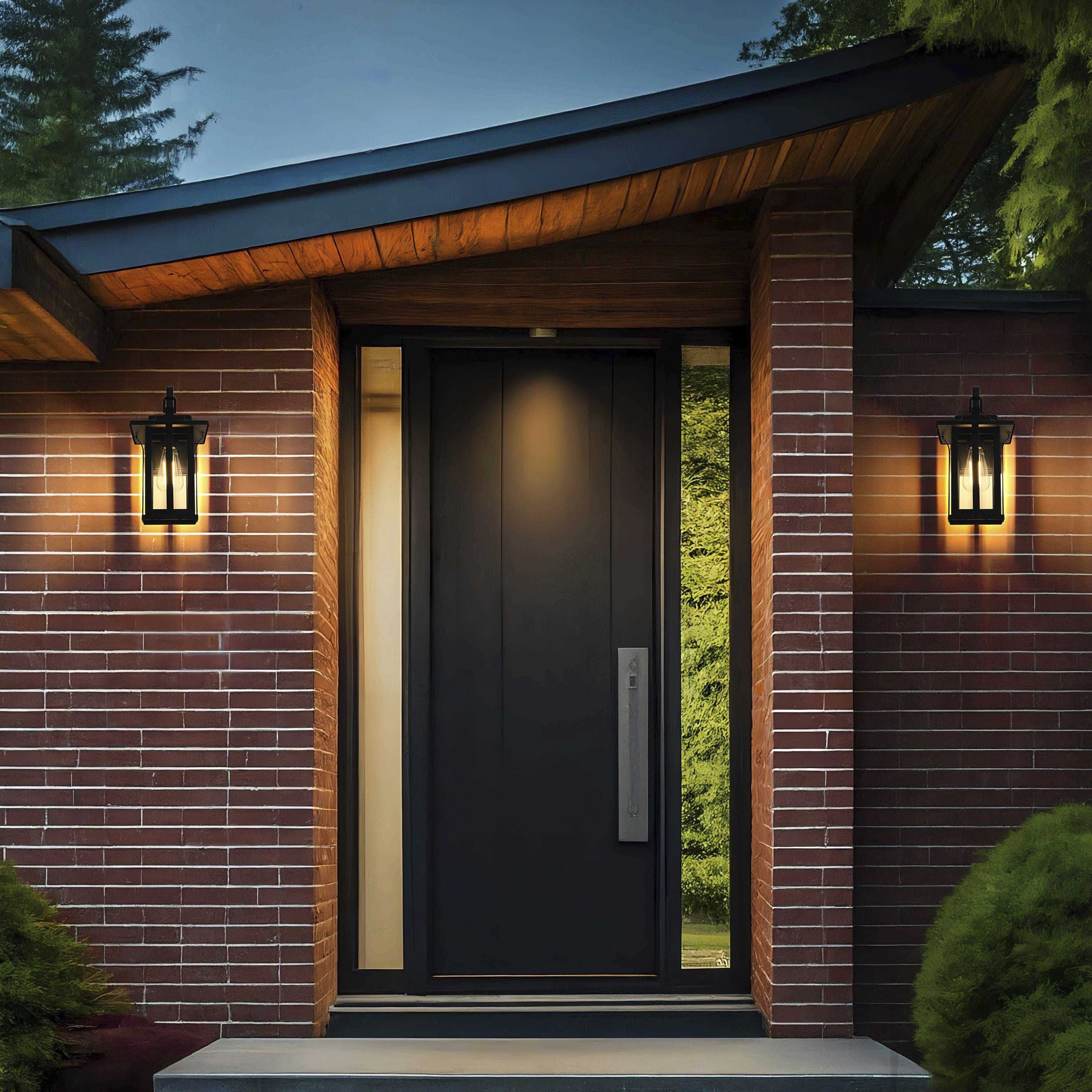 Thayer 1 Light 13.5 inch Black Outdoor Wall Sconce
