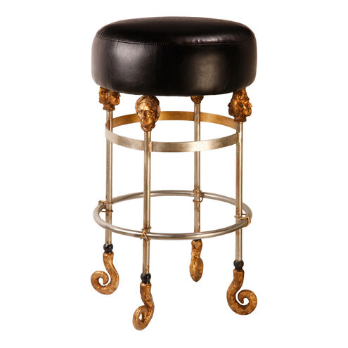 Armory 26 inch Chrome and Gold Bar Stool, Flambeau