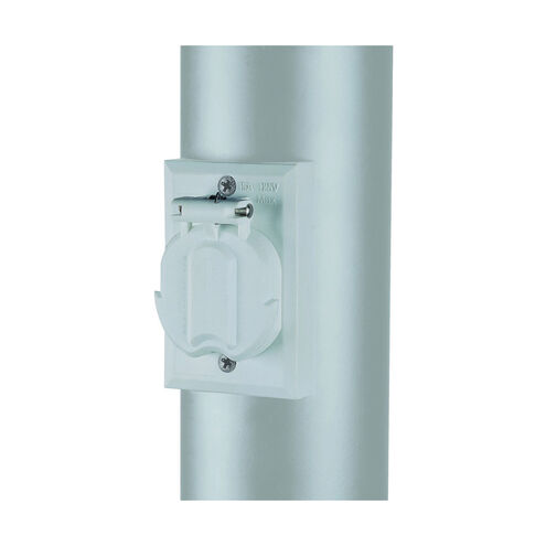 Convenience 1 inch Gloss White Exterior Lamp Post Outlet