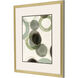 Spectral Green Green and Gray and Metallic and Beige Framed Art