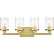 Saanvi 4 Light 25 inch Brass Bath Sconce Wall Light