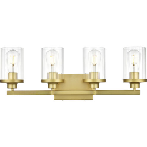 Saanvi 4 Light 25 inch Brass Bath Sconce Wall Light