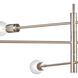 Module 6 Light 34 inch Satin Nickel Chandelier Ceiling Light