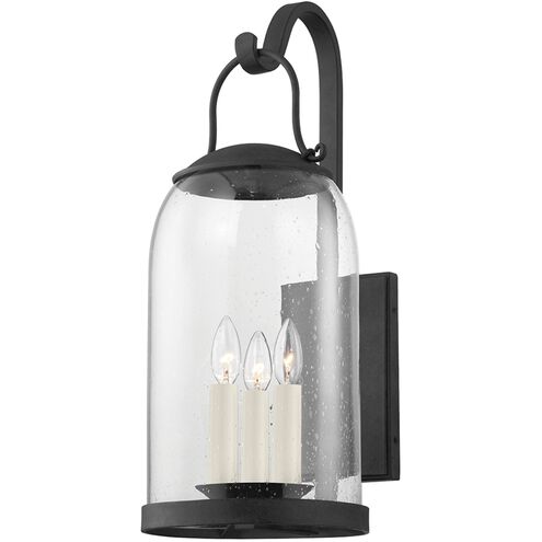 Napa County 3 Light 24 inch French Iron Outdoor Wall Sconce, Medium