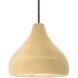 Radiance LED 11.5 inch Muted Yellow and Brushed Nickel Pendant Ceiling Light