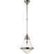 Thomas O'Brien Gale 1 Light 11.25 inch Antique Nickel Pendant Ceiling Light in Seeded Glass, Small