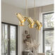 Lumina 9 Light 55 inch Modern Gold Linear Chandelier Ceiling Light