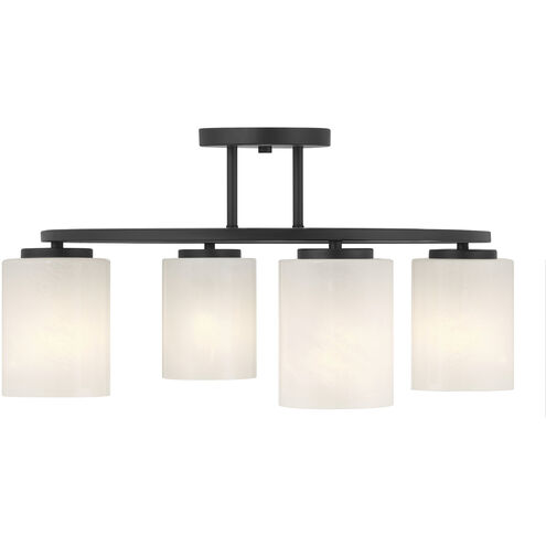 Herron 4 Light 24 inch Matte Black Semi-Flush Ceiling Light