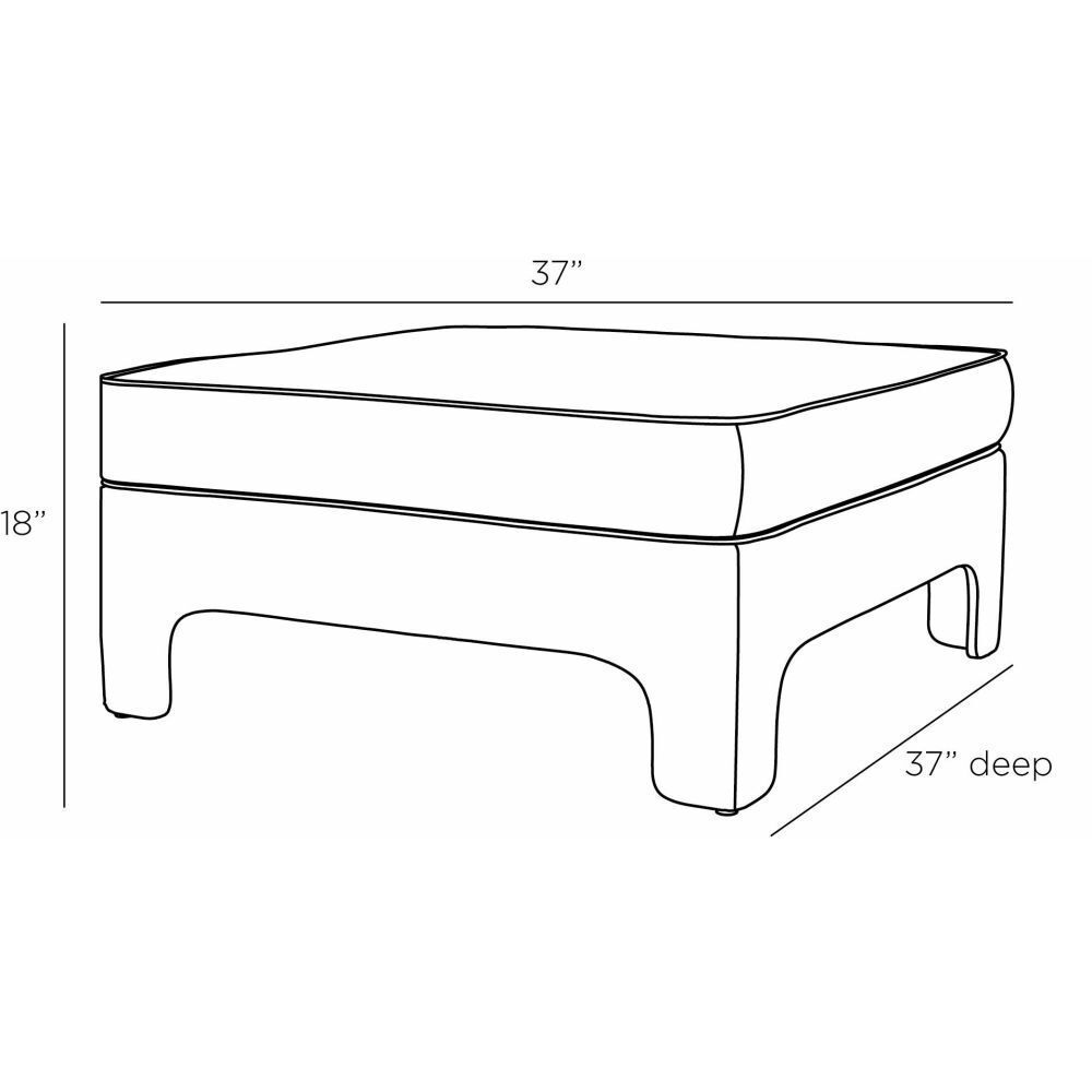 Ava 18 inch Stone Ottoman