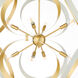 Domain 8 Light 30 inch Studio White and Aged Brass Pendant Ceiling Light