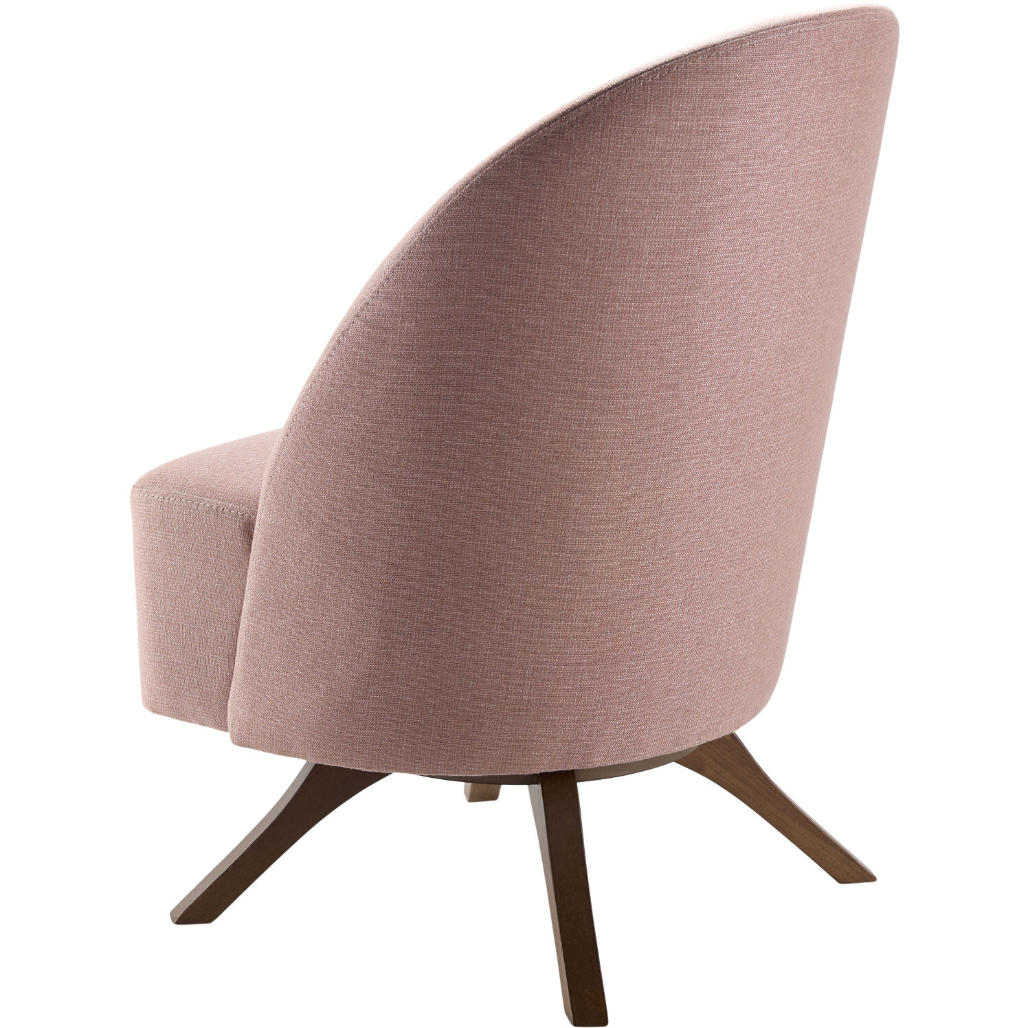 Coda Upholstery: Light Pink; Base: Brown Swivel Chair