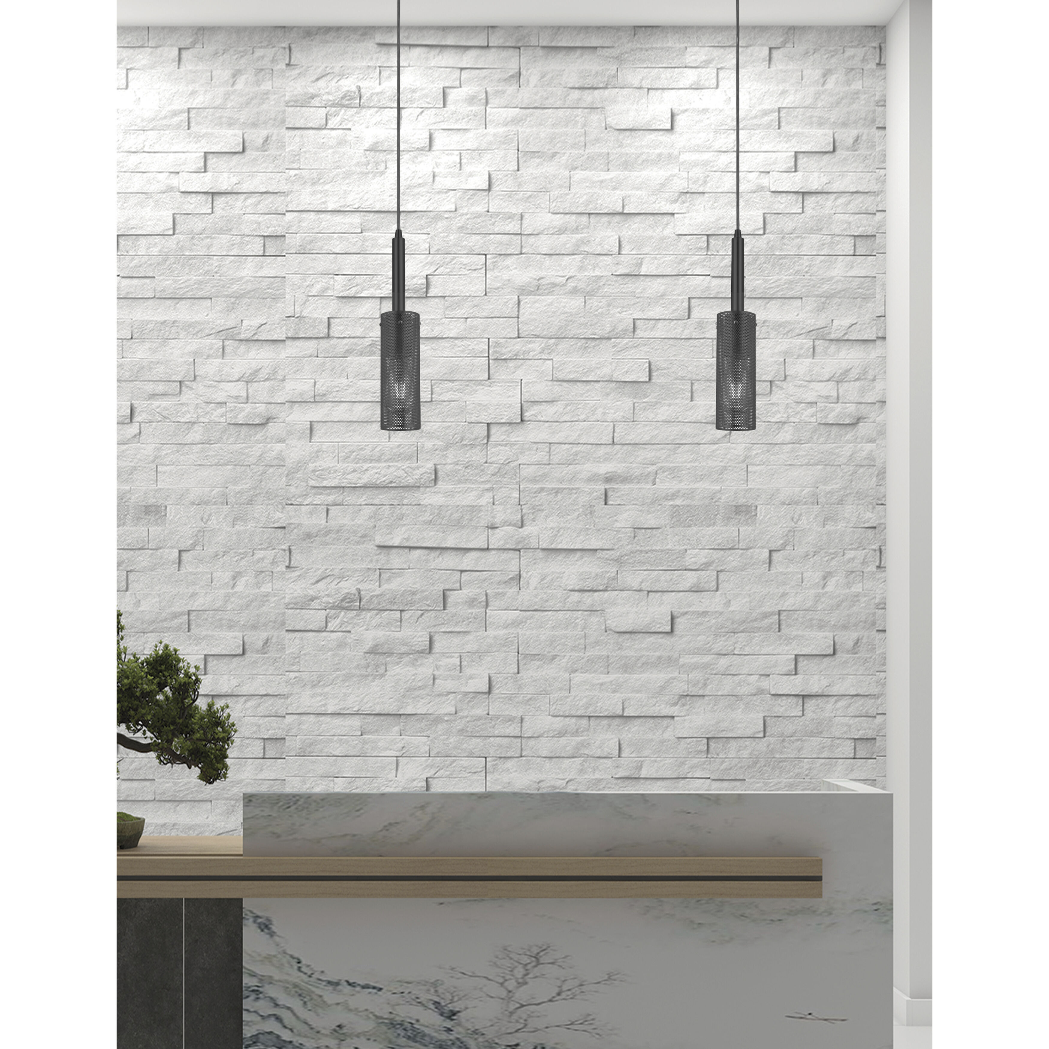 Percy LED 3 inch Matte Black Pendant Ceiling Light