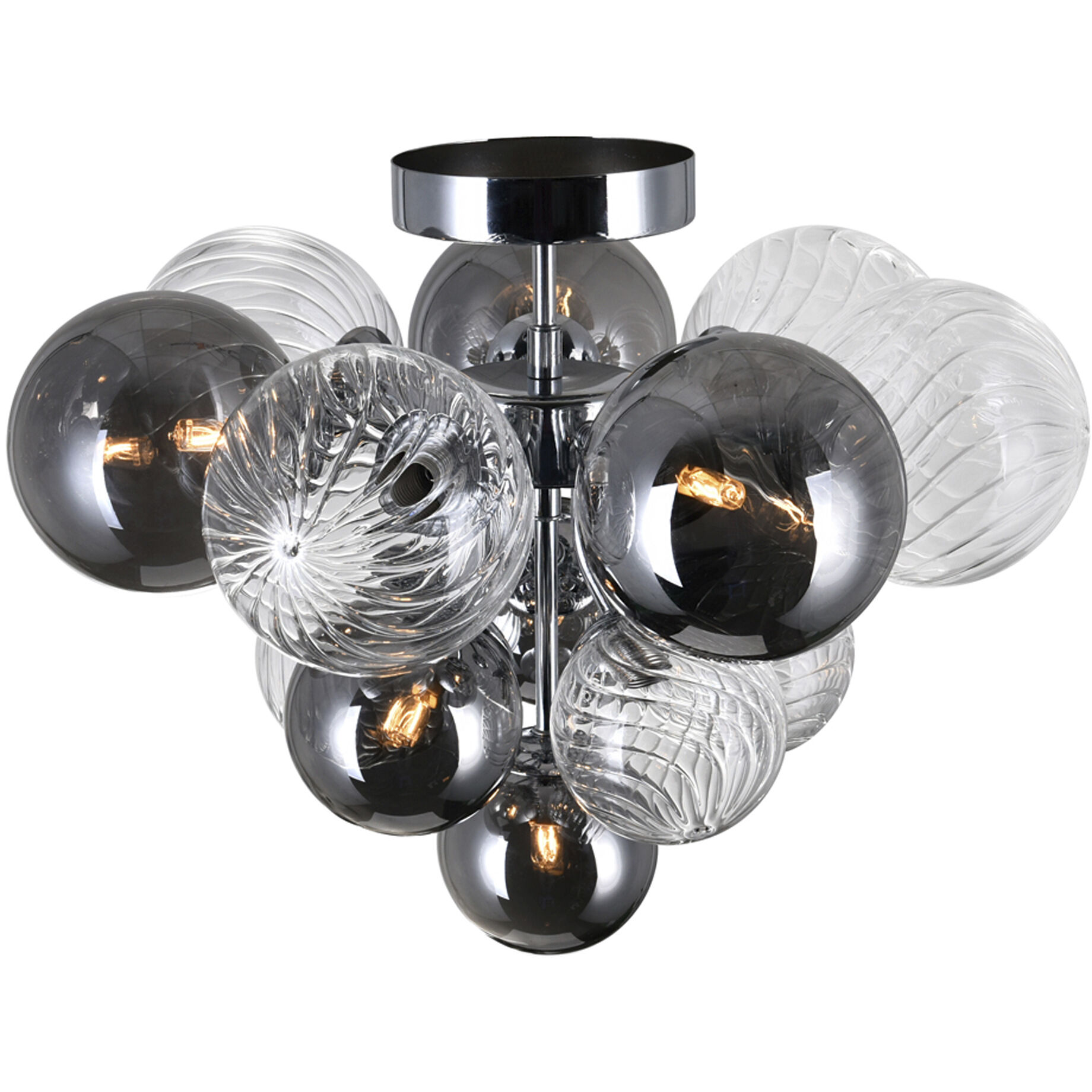 Pallocino LED 16 inch Chrome Flush Mount Ceiling Light