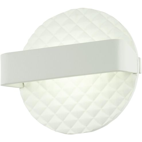 Quilted LED 6.5 inch Matte White ADA Wall Sconce Wall Light