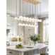Renaud LED 58.75 inch Modern Gold Linear Chandelier Ceiling Light