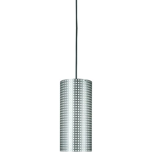Grid 1 Light 6 inch Brushed Nickel Mini Pendant Ceiling Light
