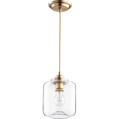 Fort Worth 1 Light 6.75 inch Aged Brass Mini Pendant Ceiling Light