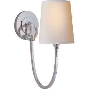 Thomas O'Brien Reed 1 Light 5 inch Polished Silver Single Sconce Wall Light in Natural Paper