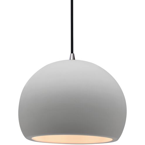 Radiance LED 10 inch Bisque and Brushed Nickel Pendant Ceiling Light