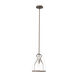Caliper 1 Light 9.9 inch White Pendant Ceiling Light in Clear