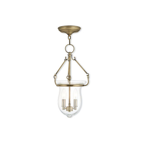 Canterbury 2 Light 10 inch Antique Brass Pendant Ceiling Light