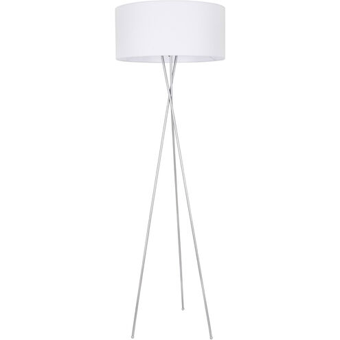 Cason 66 inch 60 watt Silver Floor lamp Portable Light