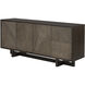 Kalen 78 inch Aged Barrel with Dark Brown Oak Credenza