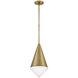 Betty LED 9.5 inch Lacquered Brass Pendant Ceiling Light