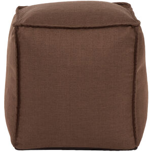 Pouf 18 inch Sterling Chocolate Square Ottoman with Cover