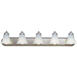Rusty 5 Light 38 inch Brushed Nickel Vanity Bar Wall Light
